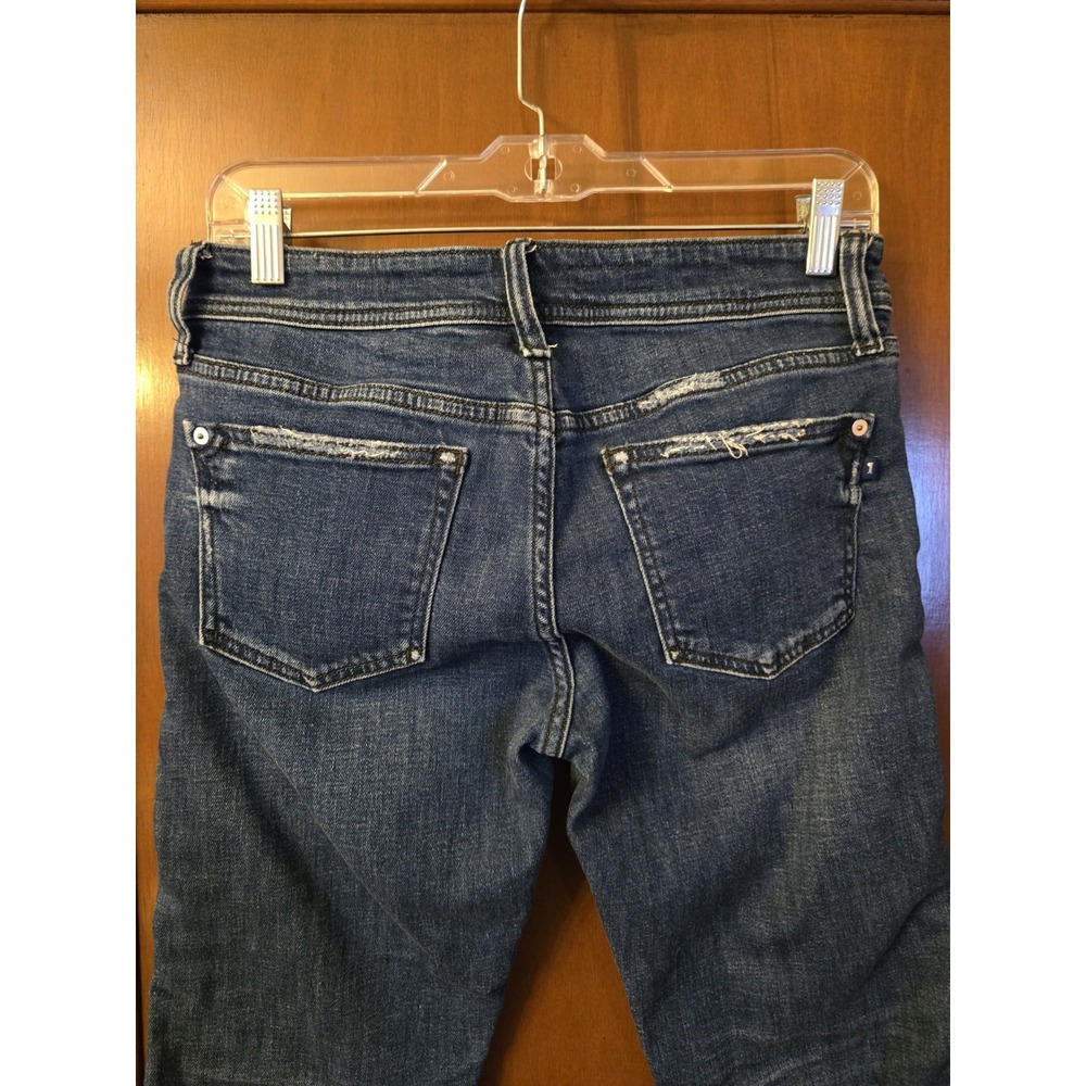 Anthropologie Pilcro Jeans Women 27 Petite Slim Boyfriend Crop Striped Side Boho - Picture 5 of 11